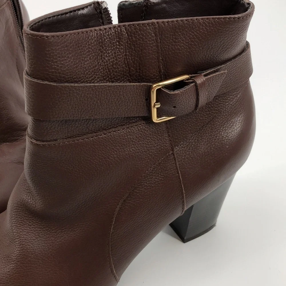 Cole Haan Signature Grand OS Booties Size 11B (H15-BR W02757 11B) Golden Buckle
